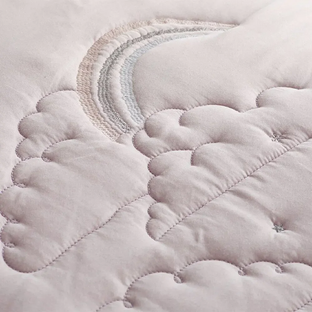 Pottery Barn Marlo Tencel Quilt Twin Size Lavender Purple Stitching Bedding NEW